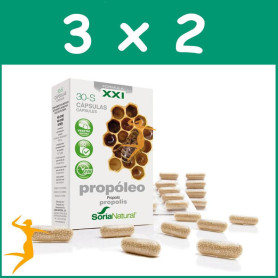 Pack 3x2 30-S PROPÓLEO FÓRMULA XXI 30 CÁPSULAS SORIA NATURAL