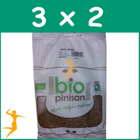 Pack 3x2 ANÍS VERDE BIO 70Gr. PINISAN