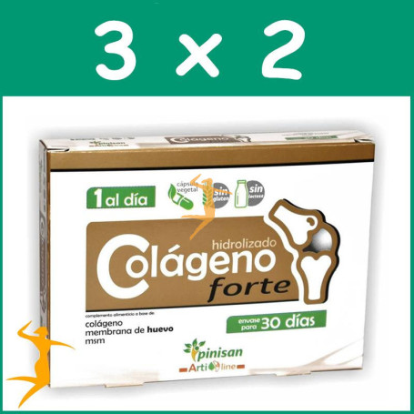 Pack 3x2 COLÁGENO HIDROLIZADO FORTE 60 CÁPSULAS PINISAN