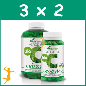 Pack 3x2 VERDE DE CEBADA BIO 80 CÁPSULAS SORIA NATURAL