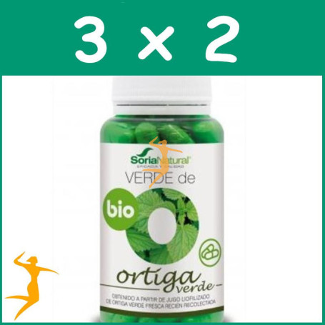 Pack 3x2 VERDE DE ORTIGA VERDE 80 x 630 mg. SORIA NATURAL