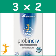 Pack 3x2 PROBINERV 20 CAPSULAS SORIA NATURAL