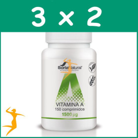 Pack 3x2 VITAMINA A 250 mgrs. X 150 LIBERACION SOSTENIDA SORIA NATURAL