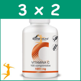 Pack 3x2 VITAMINA C 1700mgrs x 100 LIBERACION SOSTENIDA SORIA NATURAL