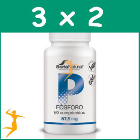 Pack 3x2 FOSFORO 1450 mgrs. x 60 LIBERACION SOSTENIDA SORIA NATURAL