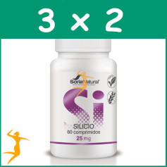 Pack 3x2 SILICIO 800 mgrs. x 60 LIBERACION SOSTENIDA SORIA NATURAL