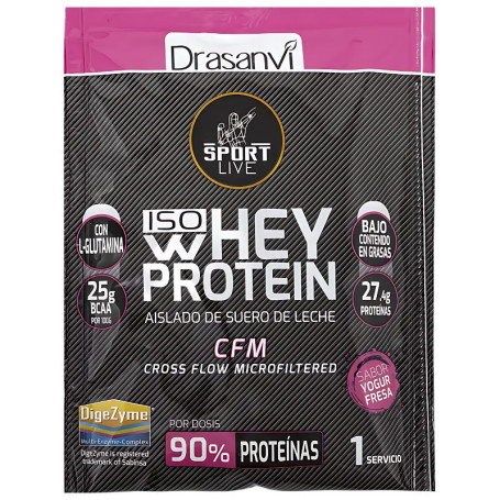 MONODOSIS WHEY PROTEIN AISLADO YOG FRESA 30G SPORT LIVE DRASANVI