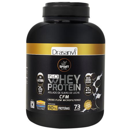 WHEY PROTEIN AISLADO COOKIES AND CREAM 2,2KG SPORT LIVE DRASANVI