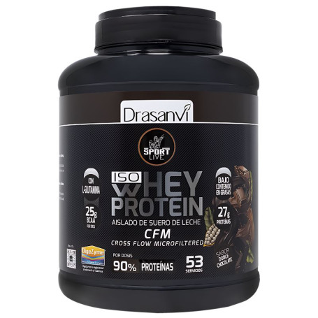 WHEY PROTEIN AISLADO DOBLE CHOCOLATE 1,6KG SPORT LIVE DRASANVI