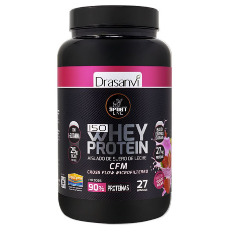 WHEY PROTEIN AISLADO YOGUR FRESA 800G SPORT LIVE DRASANVI