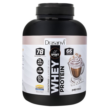 WHEY PROTEIN CONCENTRADA CAPUCHINO 2KG SPORT LIVE DRASANVI