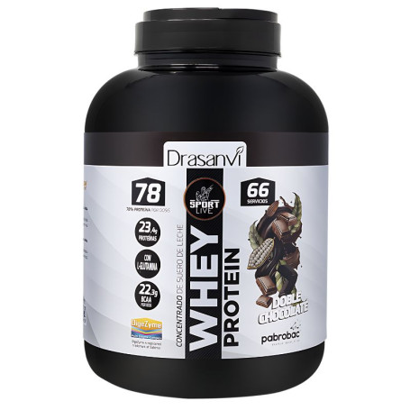 WHEY PROTEIN CONCENTRADA DOBLE CHOCOLATE 2KG SPORT LIVE DRASANVI