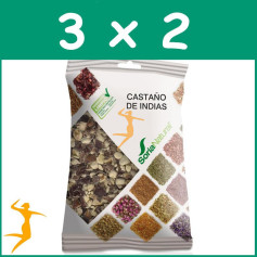 PACK 3x2 CASTAÑO DE INDIAS BOLSA SORIA NATURAL