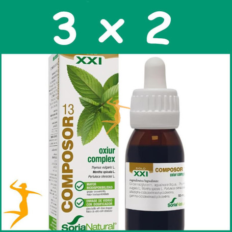 Pack 3x2 COMPOSOR 13 OXIUR COMPLEX FORMULA XXI SORIA NATURAL