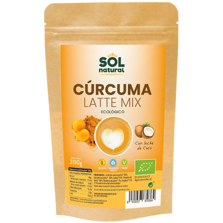 CURCUMA LATTE MIX BIO 200Gr SOL NATURAL