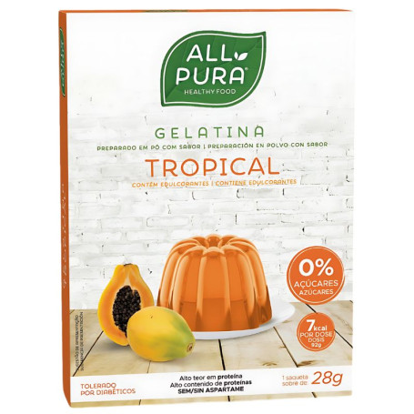 GELATINA FRUTOS TROPICAL ZERO 1 X 28GR ALL PURA