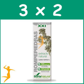 Pack 3x2 EXTRACTO DE ROMPEPIEDRAS FÓRMULA XXI 50Ml. SORIA NATURAL