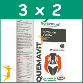 Pack 3x2 QUEMAVIT 60 COMPRIMIDOS SORIA NATURAL