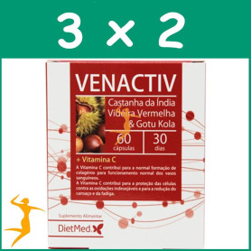 Pack 3x2 VENACTIV 60 CÁPSULAS DIETMED