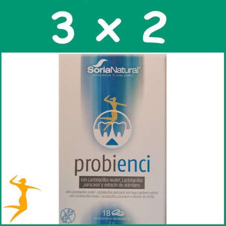 PACK 3x2 PROBIENCI 18 COMPRIMIDOS SORIA NATURAL