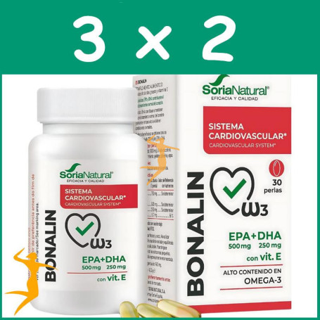 Pack 3x2 BONALIN EPA+DHA 30 PERLAS SORIA NATURAL