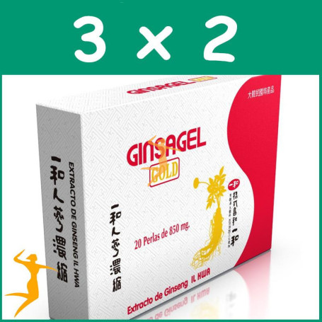 Pack 3x2 GINSAGEL GOLD 20 PERLAS IL HWA