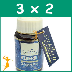 Pack 3x2 AZAFRÁN 2% SAFRANAL 40 CÁPSULAS ESTADO PURO