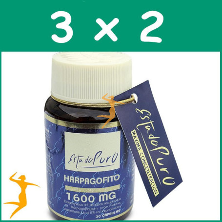 Pack 3x2 HARPAGOFITO 1.600Mg. 30 CÁPSULAS ESTADO PURO