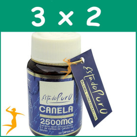 Pack 3x2 CANELA 2.500Mg. 30 CÁPSULAS ESTADO PURO