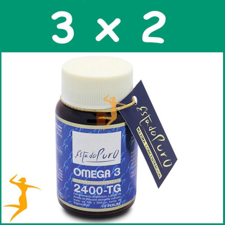 Pack 3x2 OMEGA 3 2400-TG 90 PERLAS ESTADO PURO