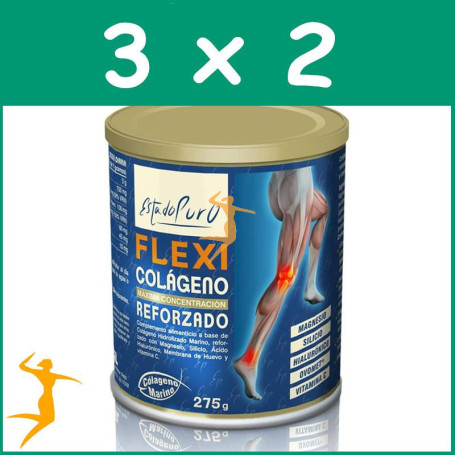 Pack 3x2 FLEXI COLÁGENO REFORZADO 275Gr. ESTADO PURO