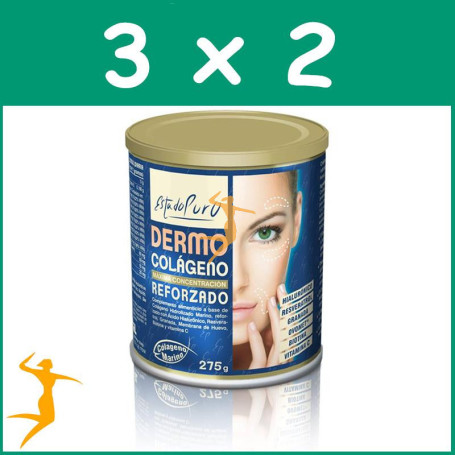 Pack 3x2 DERMO COLÁGENO REFORZADO 275Gr. ESTADO PURO