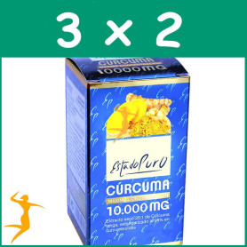 Pack 3x2 CÚRCUMA 10000Mg. 80 CÁPSULAS ESTADO PURO