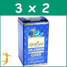 Pack 3x2 VALERIANA GABA 40 CÁPSULAS VEGETALES ESTADO PURO