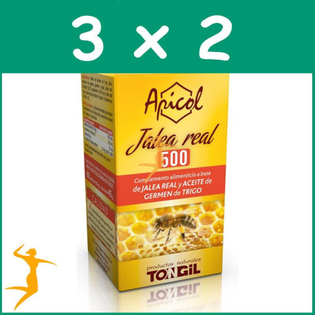 Pack 3x2 APICOL JALEA REAL 500 60 PERLAS TONGIL