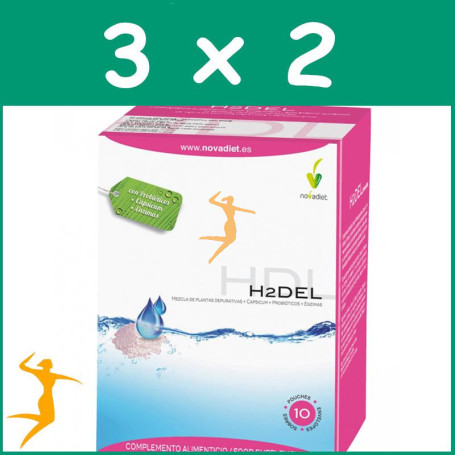 PACK 3x2 H2DEL 10 SOBRES NOVA DIET