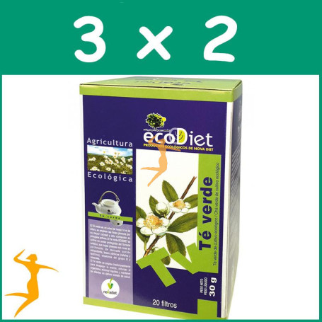 PACK 3x2 ECODIET TE VERDE 20 FILTROS BIO NOVA DIET