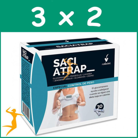 PACK 3x2 SACIATRAP 30 STICKS NOVA DIET