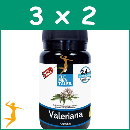 PACK 3x2 VALERIANA 30 CÁPSULAS VEGETALES NOVA DIET