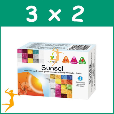 PACK 3x2 SUNSOL 30 CÁPSULAS NOVADIET