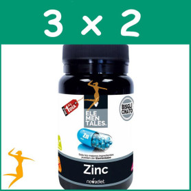 PACK 3x2 ZINC 60 CÁPSULAS VEGETALES NOVA DIET