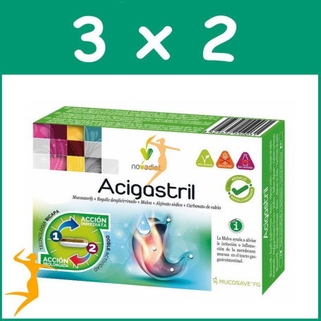 PACK 3x2 ACIGASTRIL 30 COMPRIMIDOS NOVA DIET