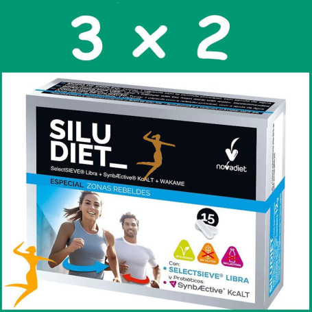 PACK 3x2 SILUDIET 15 CÁPSULAS VEGETALES NOVA DIET