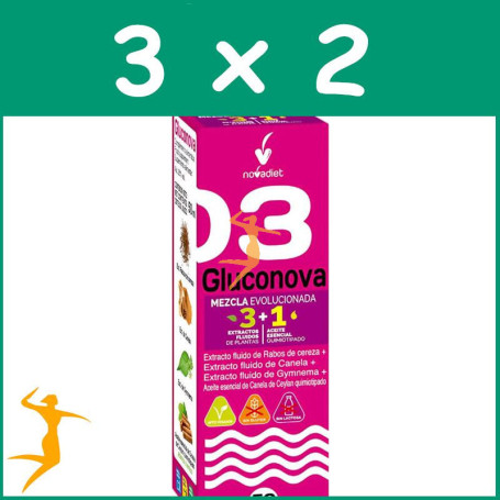 PACK 3x2 GLUCONOVA + ACEITE ESENCIAL DE CANELA 50 ML NOVA DIET