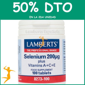 SELENIO 200µg. + VITAMINAS A, C Y E LAMBERTS OFERTA 2UD