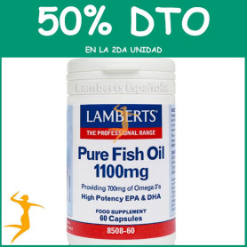 ACEITE DE PESCADO PURO 1100Mg. 60 CÁPSULAS LAMBERTS OFERTA 2UD