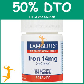 HIERRO 14Mg. (COMO CITRATO) LAMBERTS OFERTA 2UD