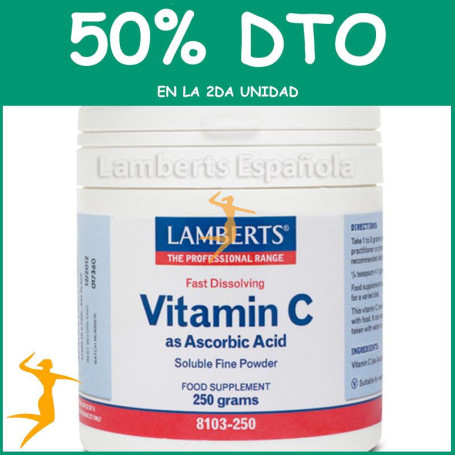 ÁCIDO ASCÓRBICO 250Gr. LAMBERTS OFERTA 2UD