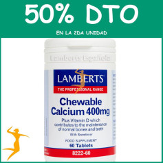 CALCIO MASTICABLE 400Mg. LAMBERTS OFERTA 2UD