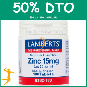 ZINC 15Mg. (COMO CITRATO) LAMBERTS OFERTA 2UD